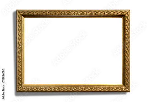 Horizontal Golden Frame— a lavish accent for your cherished moments. Enhance and showcase your memories in style with this exquisite touch of luxury (ID: 712824080)