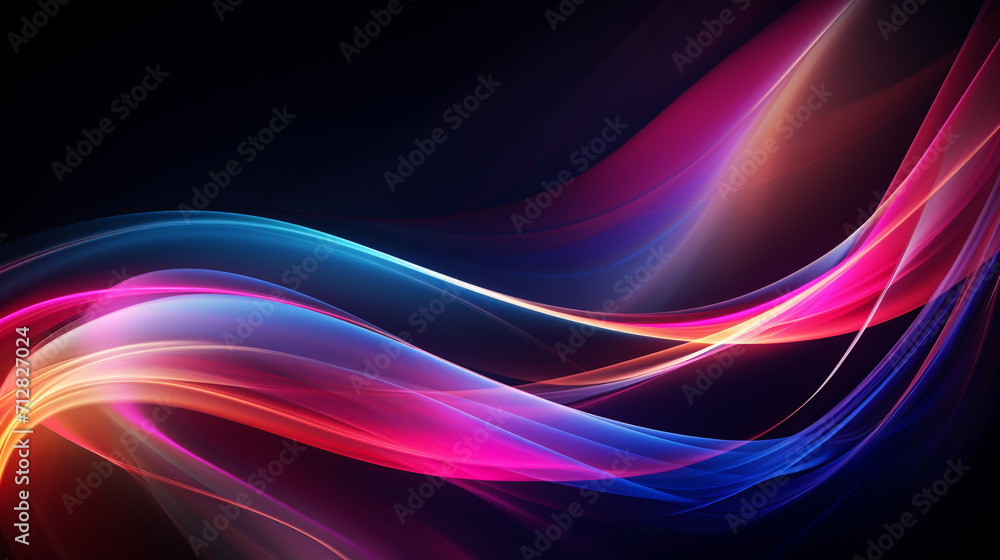 Vibrant lines symphony energy wave neon light Vibrant lines symphony energy wave neon light