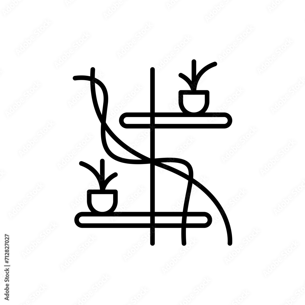 Shelf outline icons, minimalist vector illustration ,simple transparent graphic element .Isolated on white background Shelf outline icons, minimalist vector illustration ,simple transparent graphic element .Isolated on white background