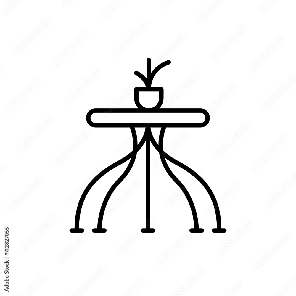 Modern table outline icons, minimalist vector illustration ,simple transparent graphic element .Isolated on white background Modern table outline icons, minimalist vector illustration ,simple transparent graphic element .Isolated on white background