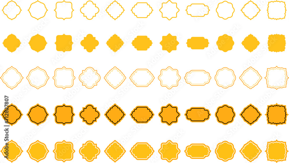 Beautiful Islamic Arch Pattern Set Beautiful Islamic Arch Pattern Set