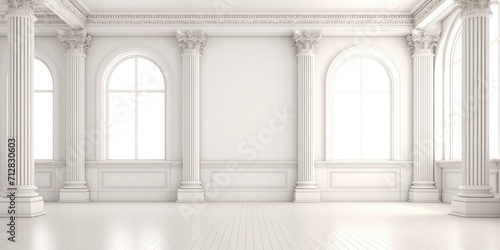 Classic room with white column.
