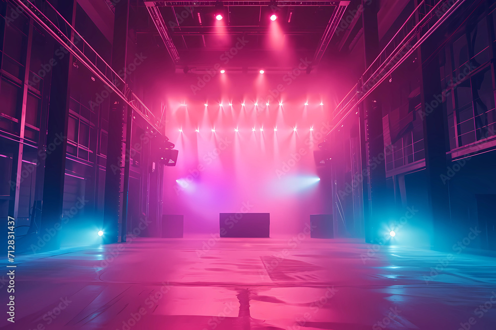 a stage area light magenta