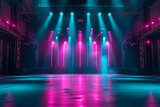 a stage area light magenta