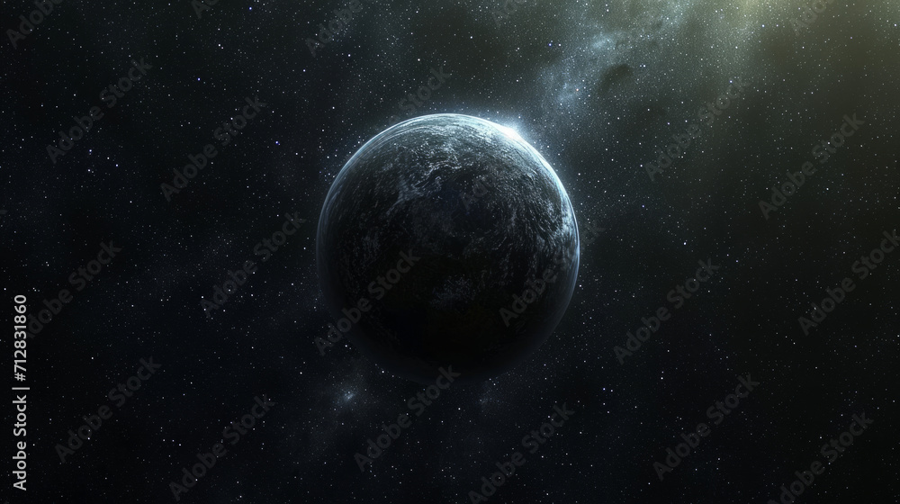 Obraz premium The sun rises over the planet.