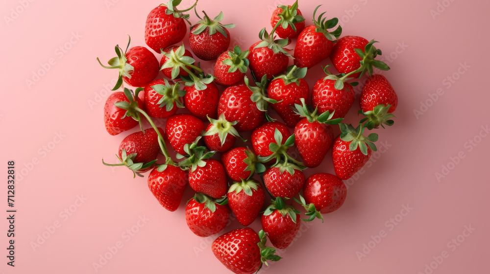 Strawberry in form of heart. Strawberry in form of heart.