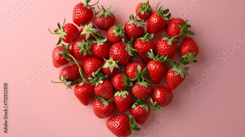 Strawberry in form of heart. 