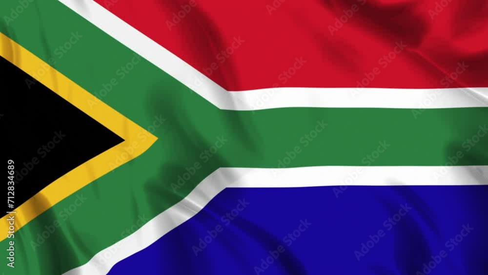 South Africa Flag Waving Loop South Africa Flag Waving Loop