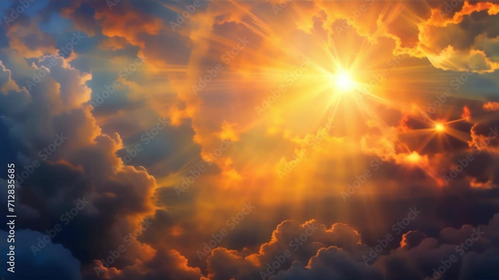 Rays of sun piercing through the clouds
Rays of sun piercing through the clouds