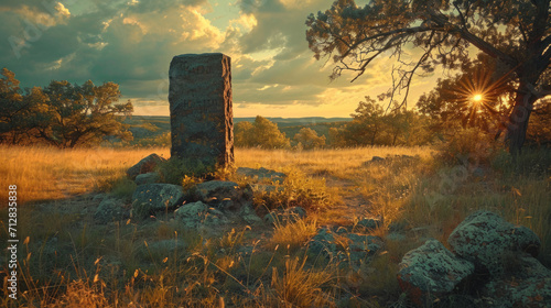 Pagan place for prayers and rituals. photo