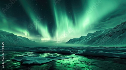 Equalizing nature Witness the ethereal beauty of the northern lights as they are enhanced by the rhythmic movements of an equalizer bringing a touch of human creativity t