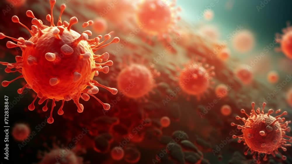 Cancer cell or tumor illustration for symbolizing cancer awareness on World Cancer Day.