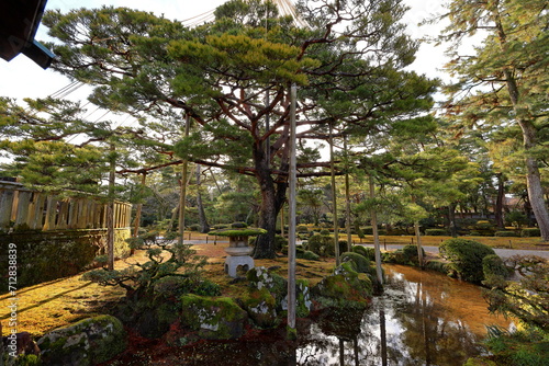 Kenroku-en located in Kanazawa, Ishikawa, Japan, one of the Three Great Gardens of Japan. photo