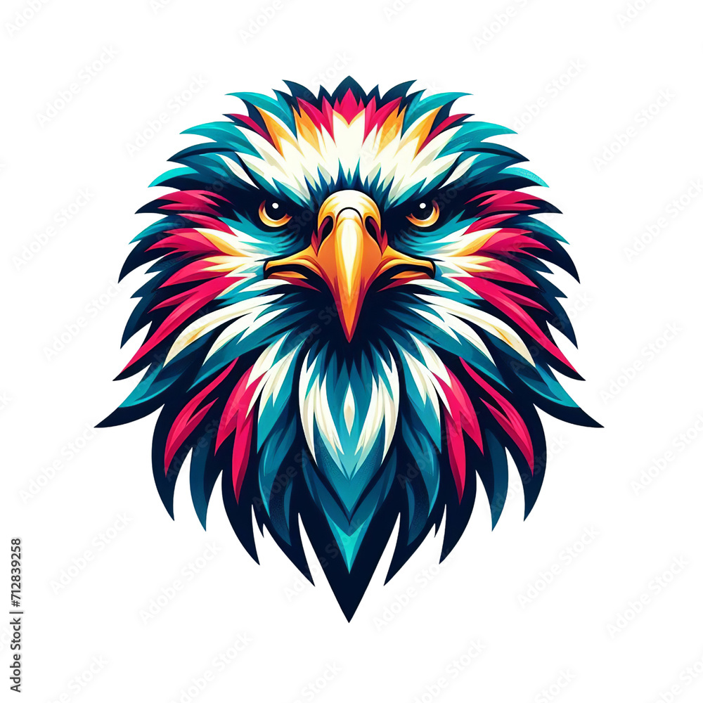 Eagle head vector illustration isolated on white background for t-shirt design. Eagle head vector illustration isolated on white background for t-shirt design.