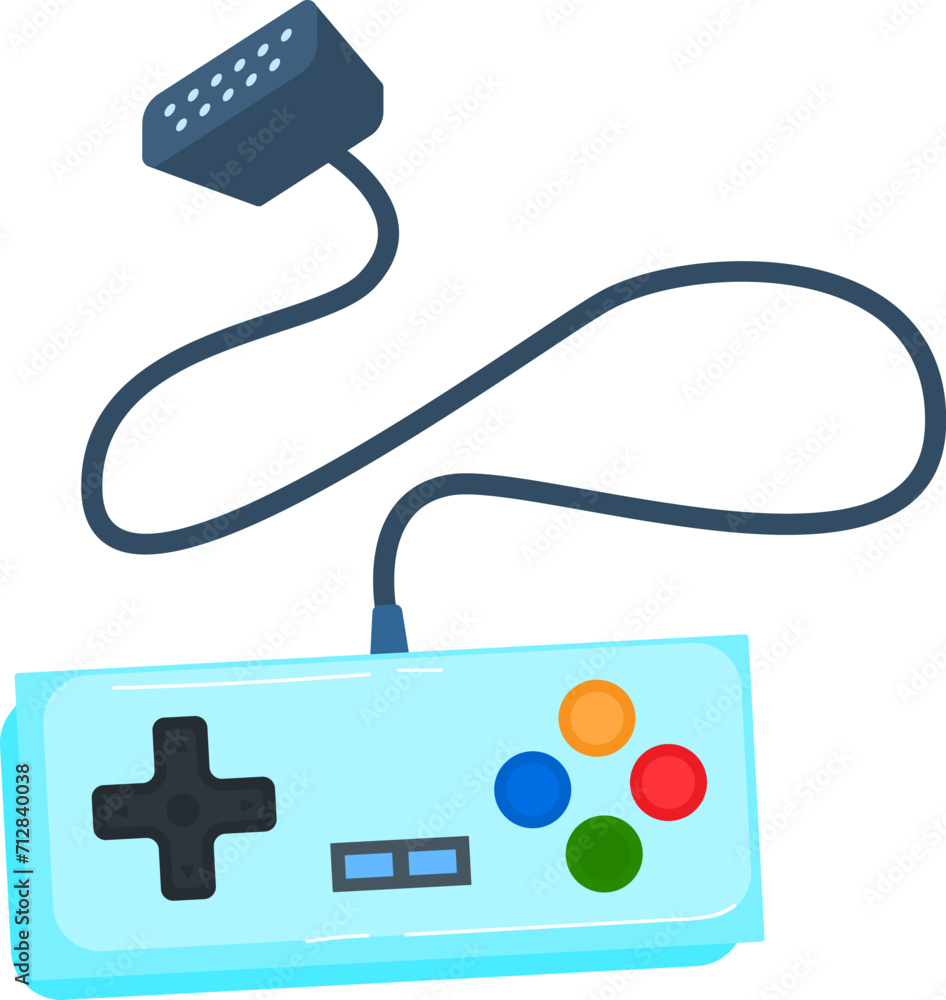 Retro gamepad vector illustration on white background. Classic controller for videogames, nostalgia in gaming. Entertainment, electronic sports, gaming concept vector illustration. Retro gamepad vector illustration on white background. Classic controller for videogames, nostalgia in gaming. Entertainment, electronic sports, gaming concept vector illustration.
