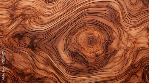 Swirling patterns of burl Brown wood texture