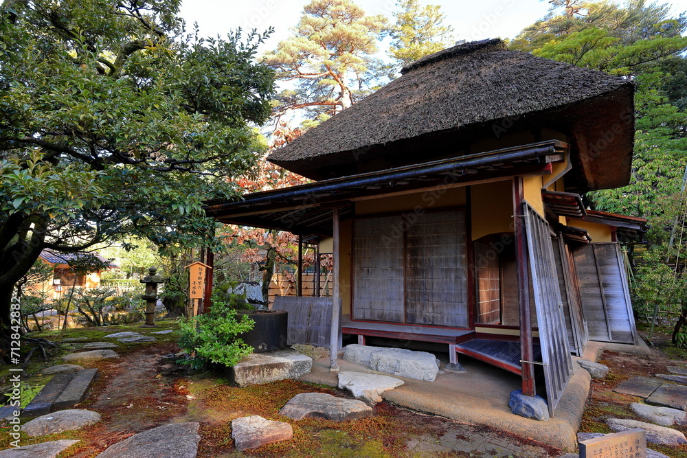 Kenroku-en located in Kanazawa, Ishikawa, Japan, one of the Three Great Gardens of Japan. Kenroku-en located in Kanazawa, Ishikawa, Japan, one of the Three Great Gardens of Japan.
