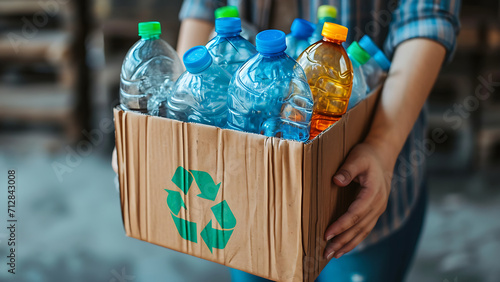 Wallpaper Mural Plastic waste recycling concept. Torontodigital.ca