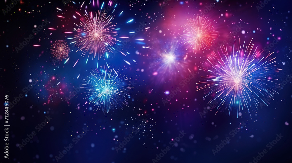 Happy new year firework celebration banner Happy new year firework celebration banner
