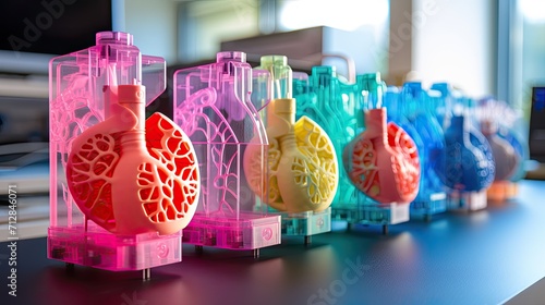 3d printing of customized medical devices solid color background photo