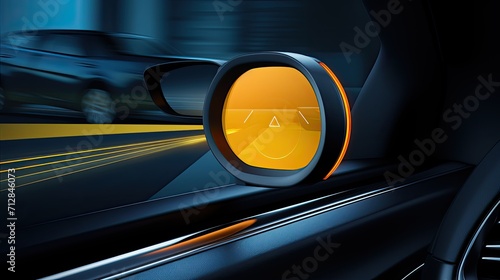 Active blind spot monitoring systems solid color background photo