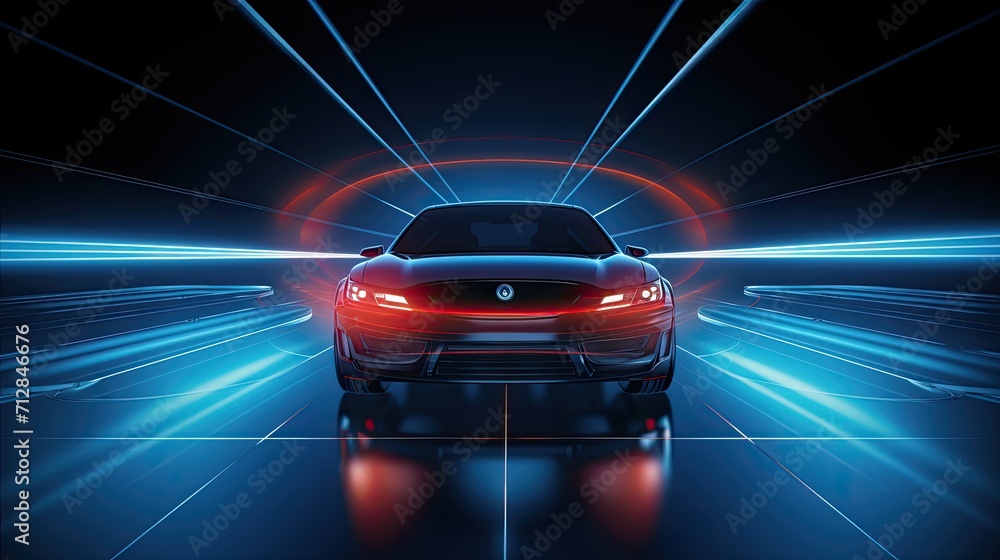Automatic high beam control technology solid color background Automatic high beam control technology solid color background