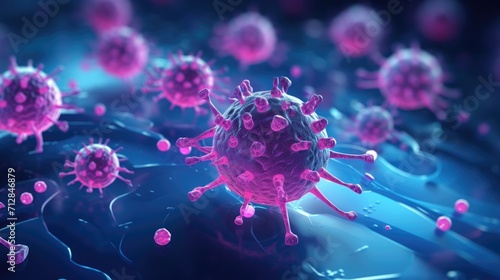 Nanodevices for targeted drug delivery in cancer solid color background