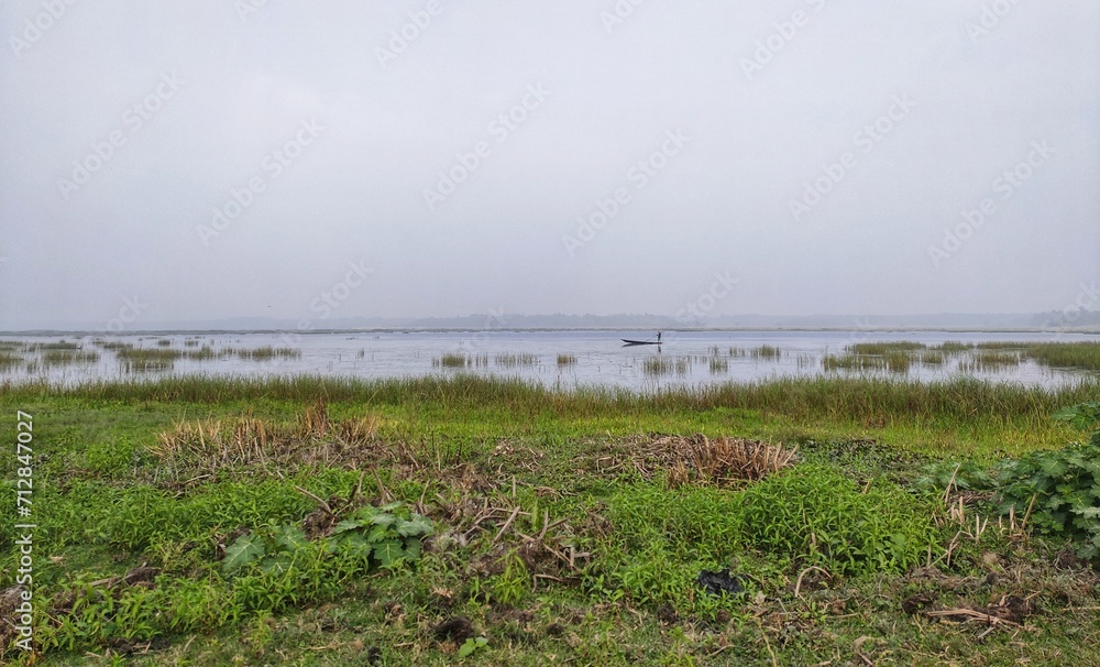 Sareswar beel is a shallow freshwater lake with abundant aquatic vegetation spread across the floodplains on the northern bank of Brahmaputra River in Lower Assam borders the Rupshi and Bamunijoia.