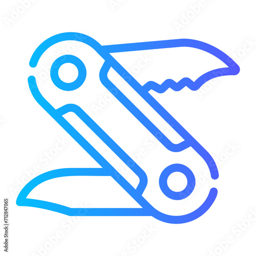 pocket knife Line Gradient Icon