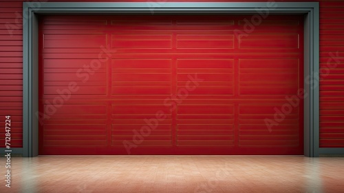 Remote controlled garage doors for convenience solid color background