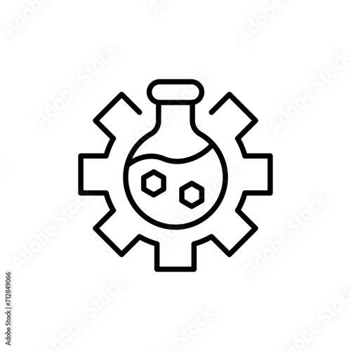 Nano setting outline icons, minimalist vector illustration ,simple transparent graphic element .Isolated on white background
