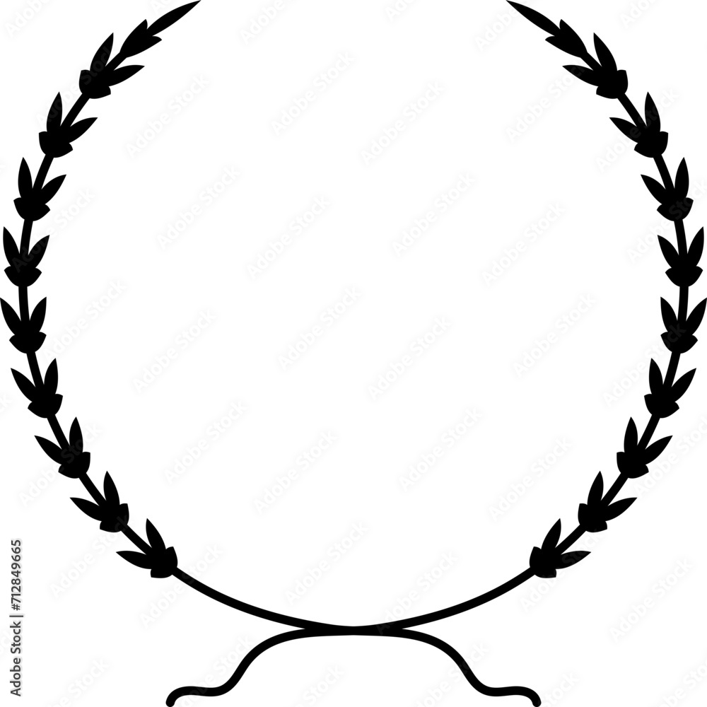 Handdrawn Laurel Wreath Element Handdrawn Laurel Wreath Element