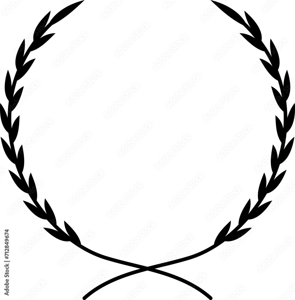 Handdrawn Laurel Wreath Element Handdrawn Laurel Wreath Element