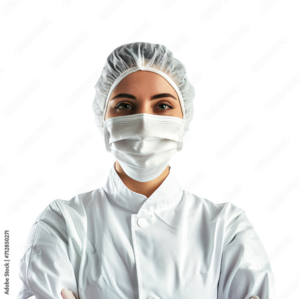 Healthcare Professional in Protective Gear,doctor,nurse with medical mask.isolated on white and transparent background Healthcare Professional in Protective Gear,doctor,nurse with medical mask.isolated on white and transparent background