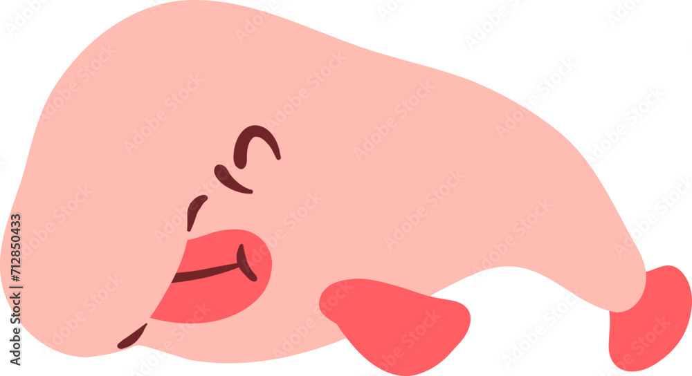 Hand Drawn Blobfish Element