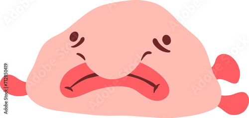 Hand Drawn Blobfish Element