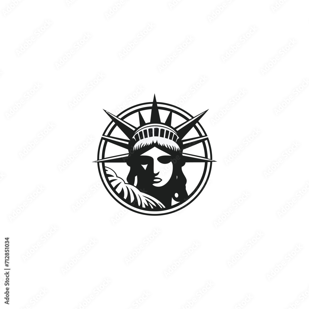 New York Statue of Liberty American Symbol.face freedom drawing art logo design template illustration
New York Statue of Liberty American Symbol.face freedom drawing art logo design template illustration