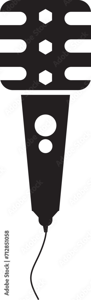 Outline podcast microphone icon vector element