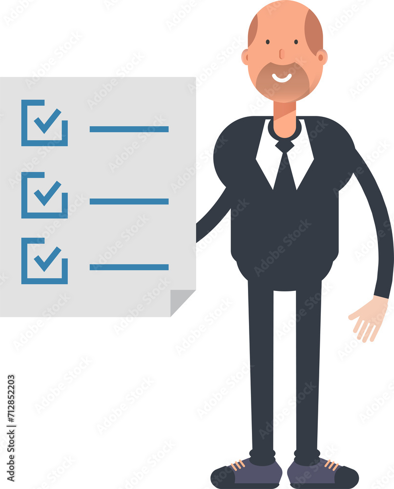 Old Businessman Character and Check List Document
Old Businessman Character and Check List Document