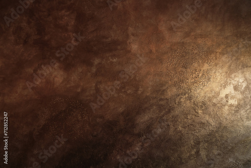 Photos dark coppery colour wall in the room