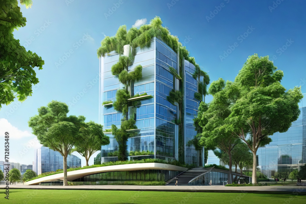 Step into the future with our eco-friendly glass office building, seamlessly blending sustainability and modern design. A green oasis in the heart of the city, reducing CO2 for a greener tomorrow. Step into the future with our eco-friendly glass office building, seamlessly blending sustainability and modern design. A green oasis in the heart of the city, reducing CO2 for a greener tomorrow.