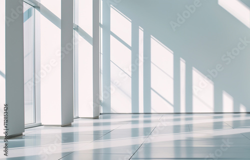 白い内装のオフィスフロア インテリアイメージ
