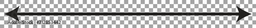 Horizontal long straight arrow signs. Black pointer, direction, position symbol and double arrow icon isolated on white background. Vector graphic illustration
