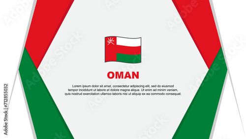 Oman Flag Abstract Background Design Template. Oman Independence Day Banner Cartoon Vector Illustration. Oman Background