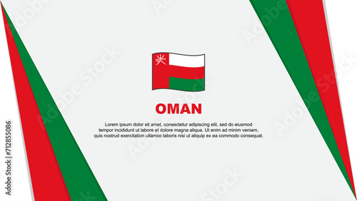 Oman Flag Abstract Background Design Template. Oman Independence Day Banner Cartoon Vector Illustration. Oman Flag