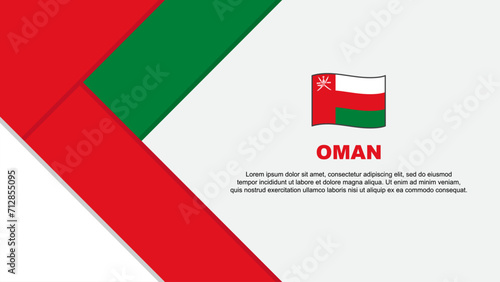Oman Flag Abstract Background Design Template. Oman Independence Day Banner Cartoon Vector Illustration. Oman Illustration