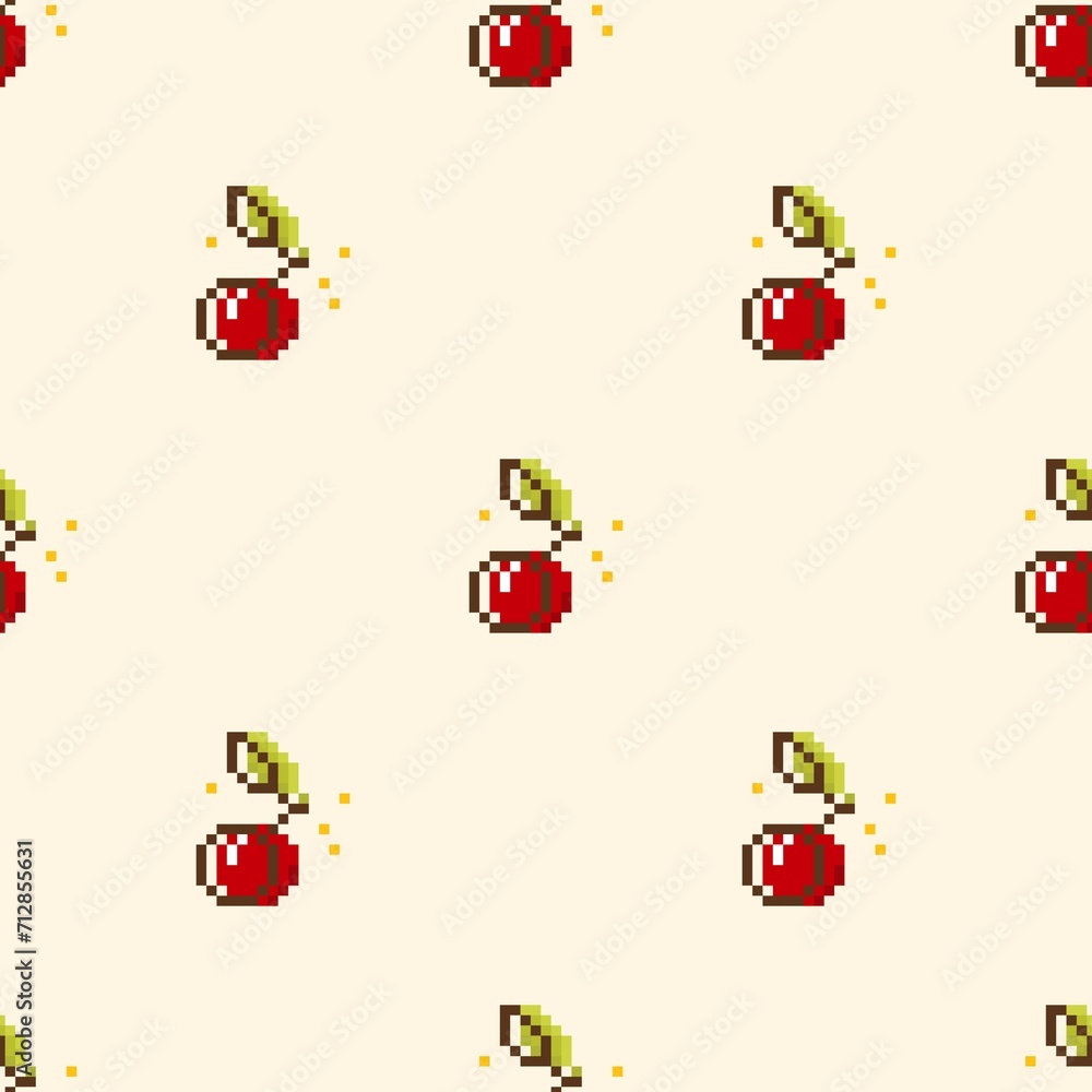 Pixel cherry bg Pixel cherry bg