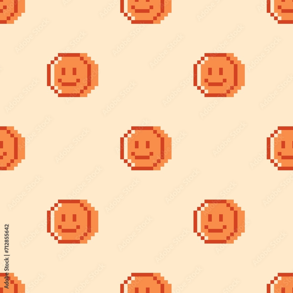 Naklejka premium Smiling pixel background