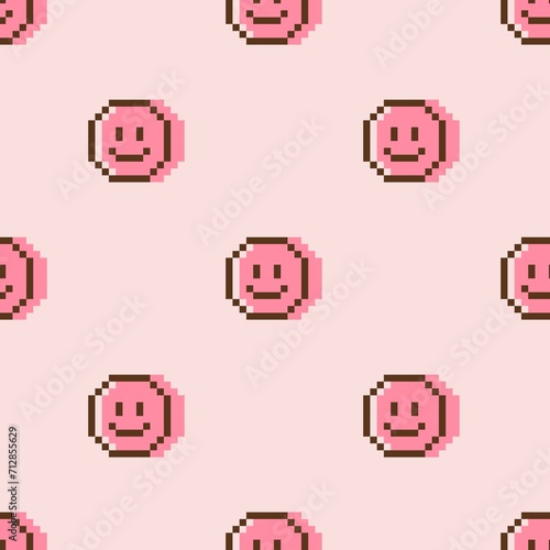 Smiling pixel background