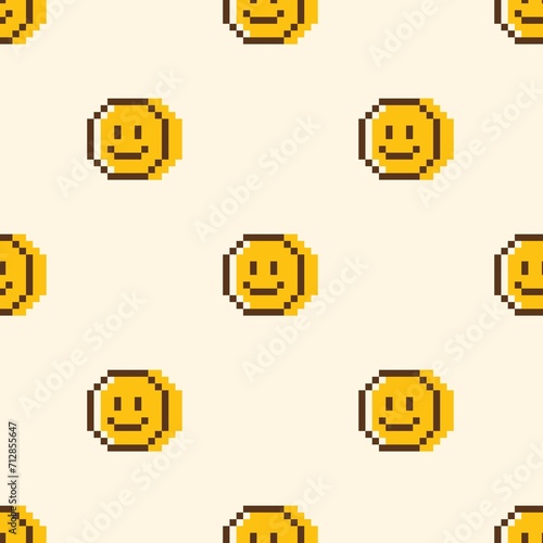 Smiling pixel background